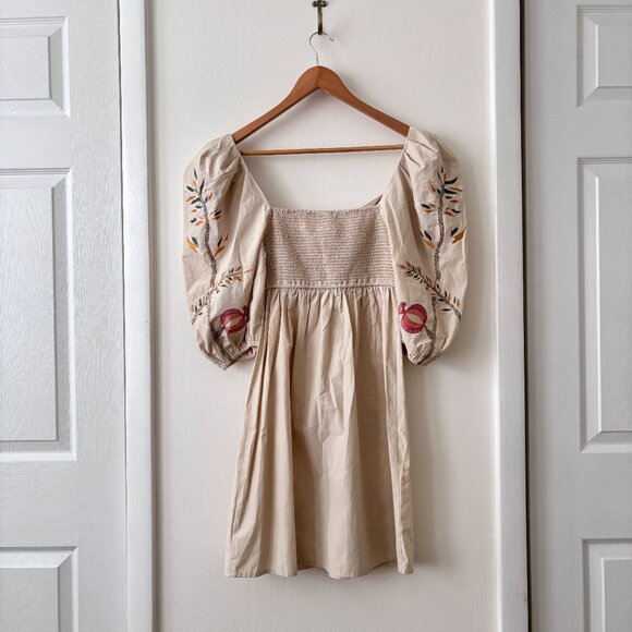 Ranna Gill Claire Bow Tie Floral Embroidered Mini Dress - Picture 6 of 8